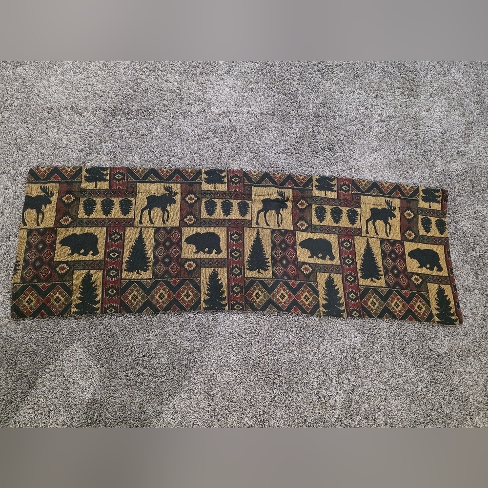  Rustic Lodge / Cabin style tapestry window valance 48"×16" - Picture 2 of 3
